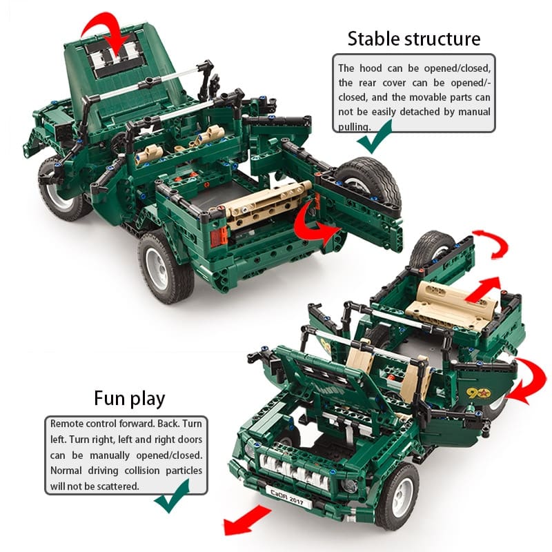Military Parade RC Car DIY Model Building Blocks Toy GYOBY® TOYS