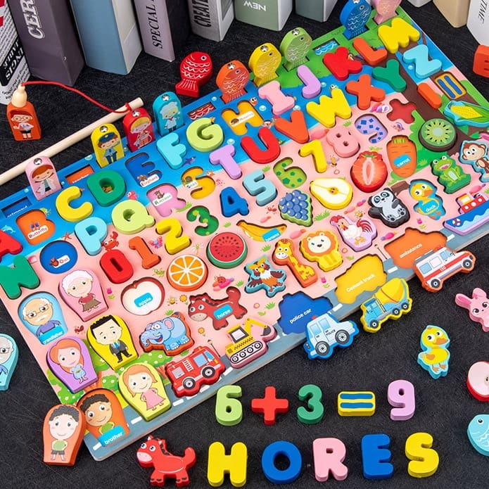 8 Variations Wooden Educational Board Toy - GYOBY TOYS