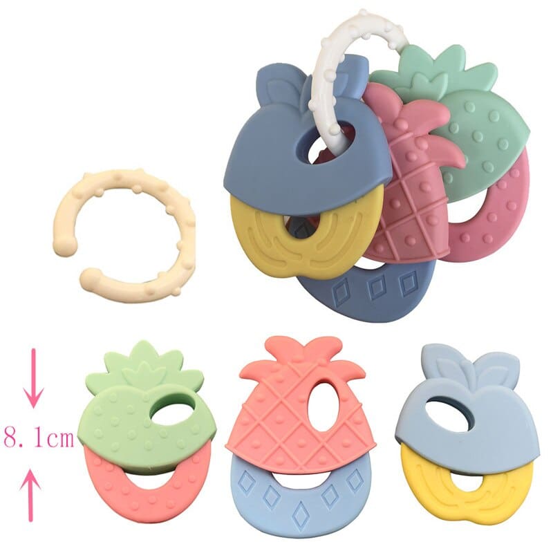 Silicone Fruit Rattle Baby Teether Toy GYOBY® TOYS