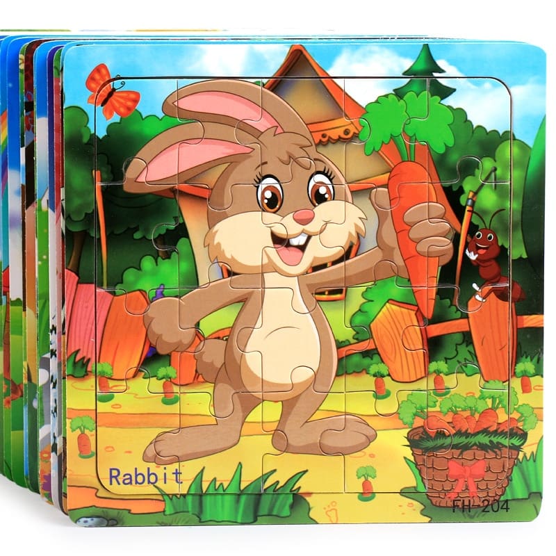 9 Slice Wooden Jigsaw Puzzles for Kids GYOBY® TOYS