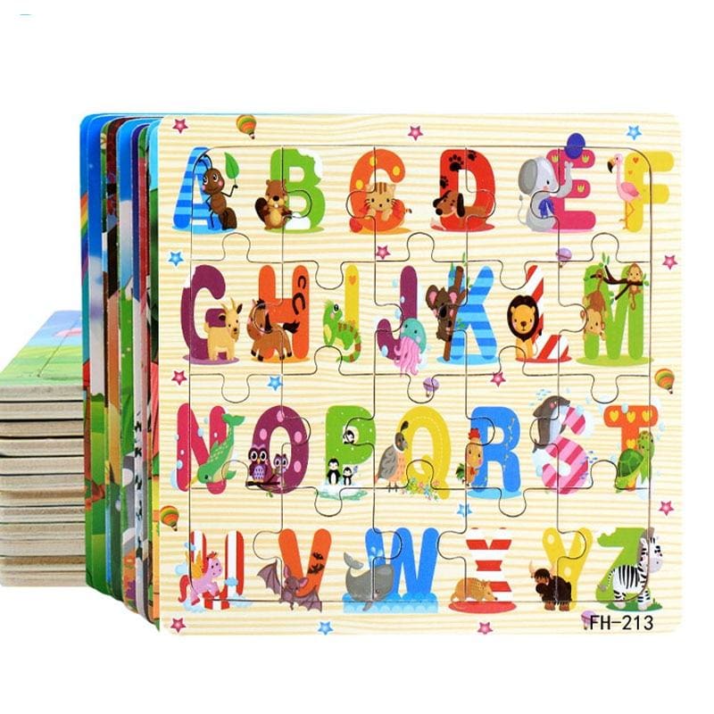 9 Slice Wooden Jigsaw Puzzles for Kids GYOBY® TOYS