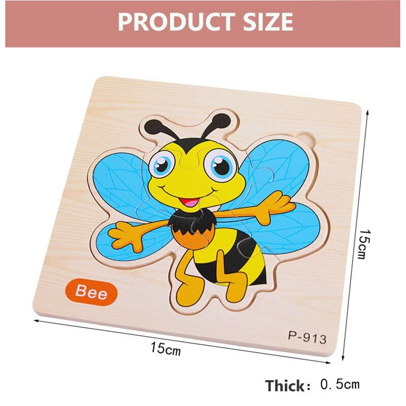 3D Wooden Jigsaw Puzzle Educational Toy for Kids GYOBY® TOYS