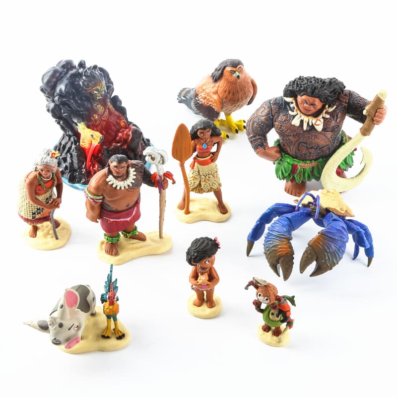 10pcs MOANA Action Figures Toy Set for Kids