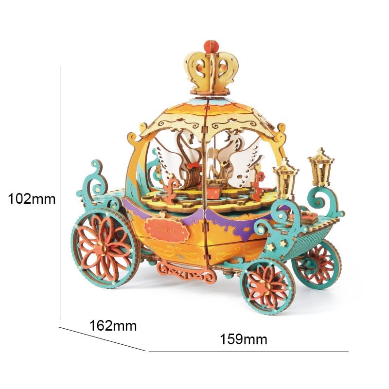 3D Wooden Puzzle Kit Music Pumpkin Carriage and Other