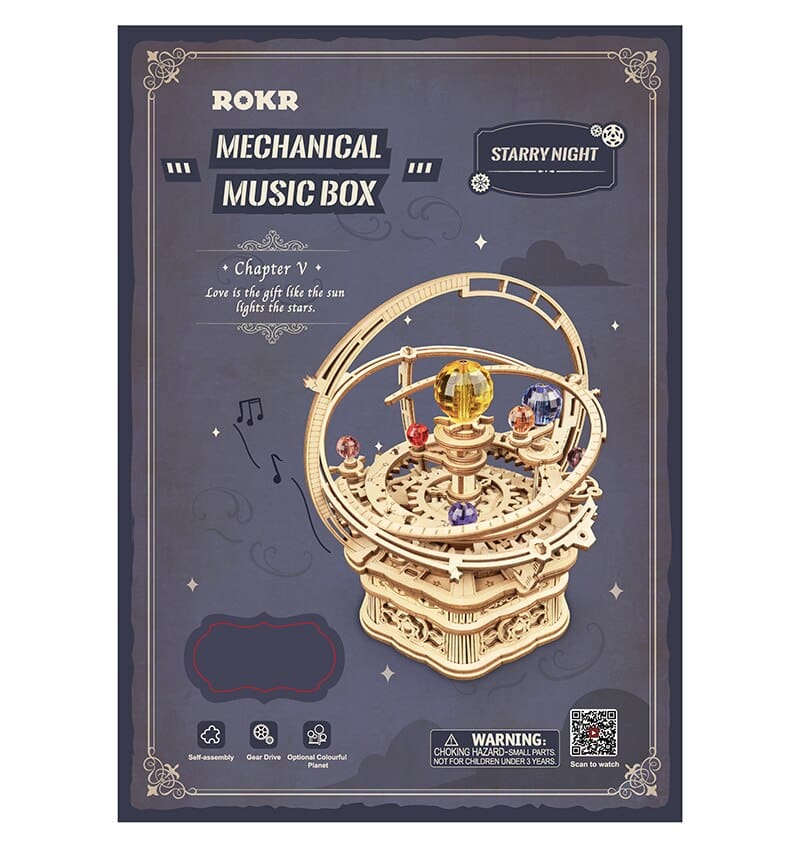 Rokr Music Box 3D Wooden Puzzle Kit Toys