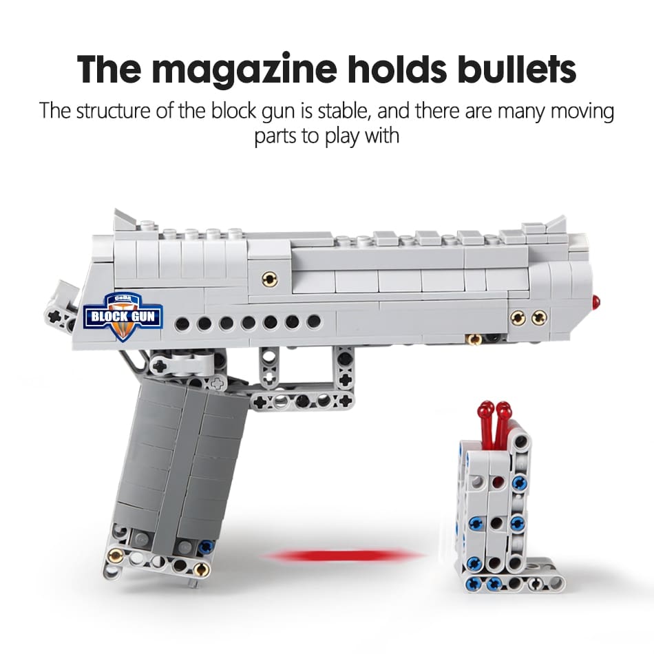 Desert Eagle Pistol Building Blocks Toy