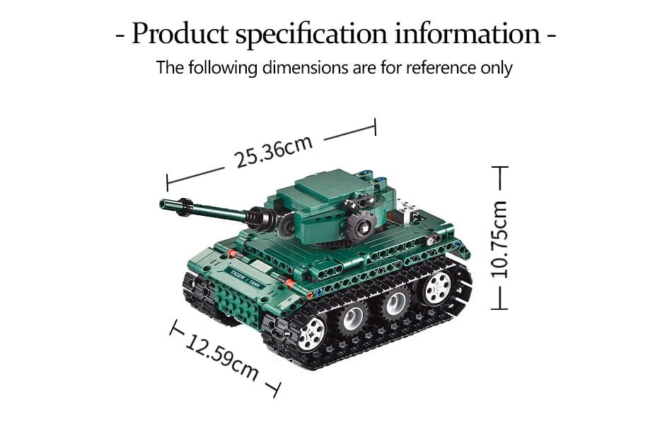 Military RC Tiger 1 Tanks DIY Model Building Blocks Toy