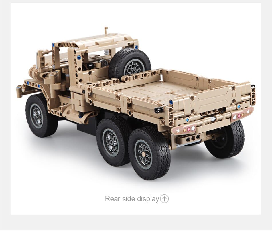 Military RC Truck DIY Model Building Blocks Toy