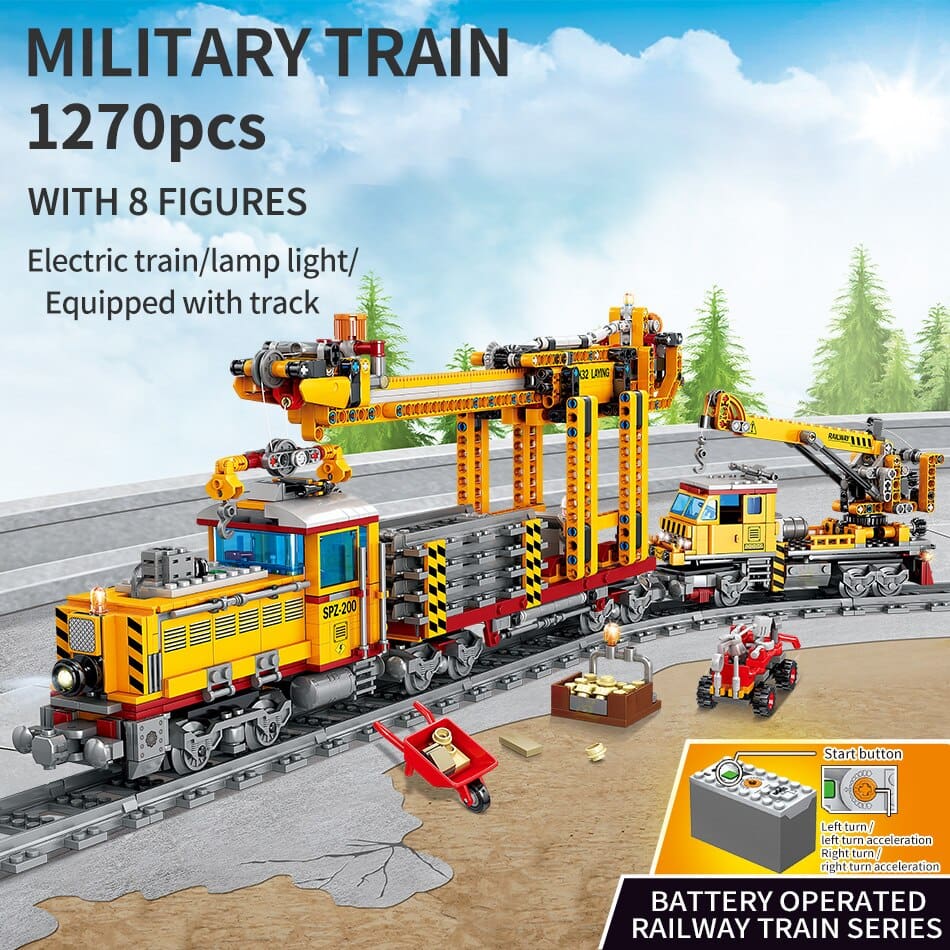 Electric City Freight Train Building Blocks Toy