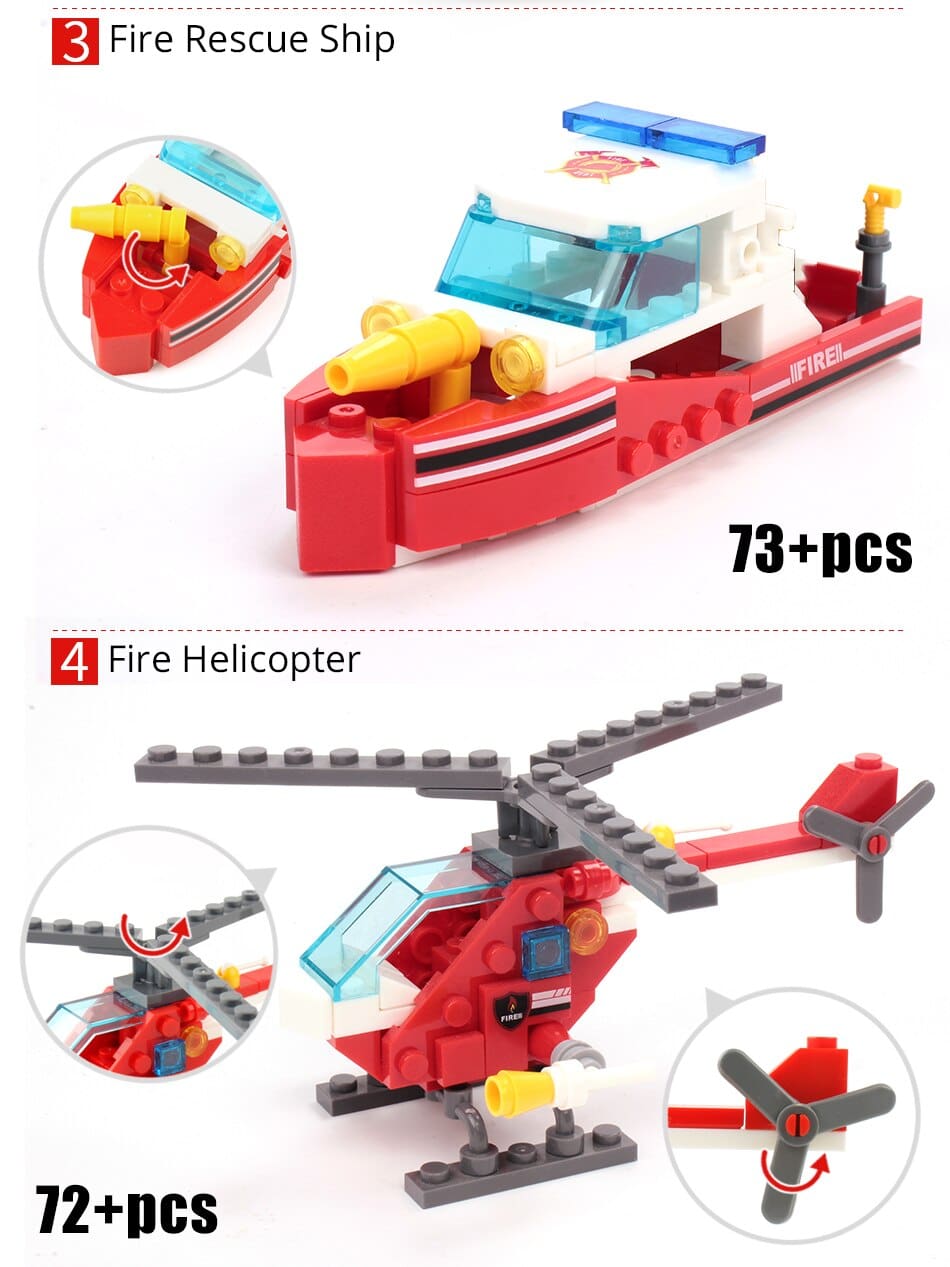 Fire Fighting 4 in 1 Building Blocks Toy