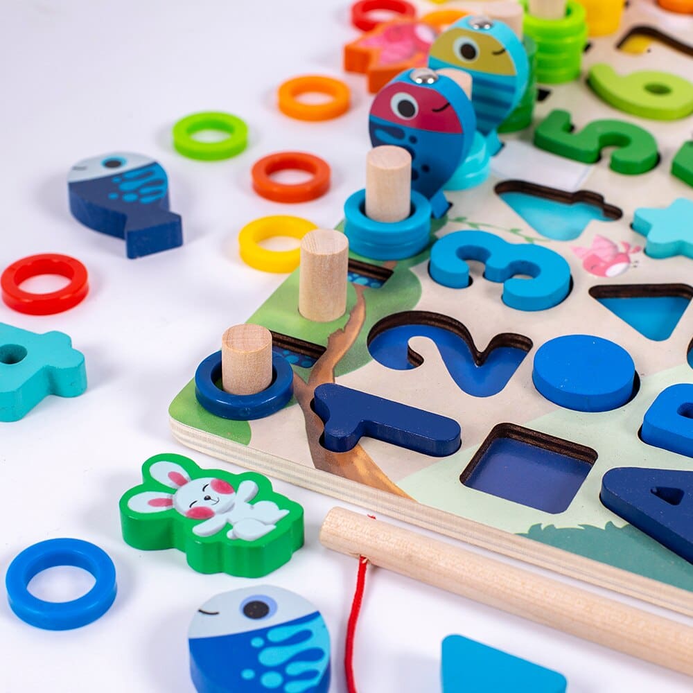 12 Variations Multi-function Wooden Educational Board Toy