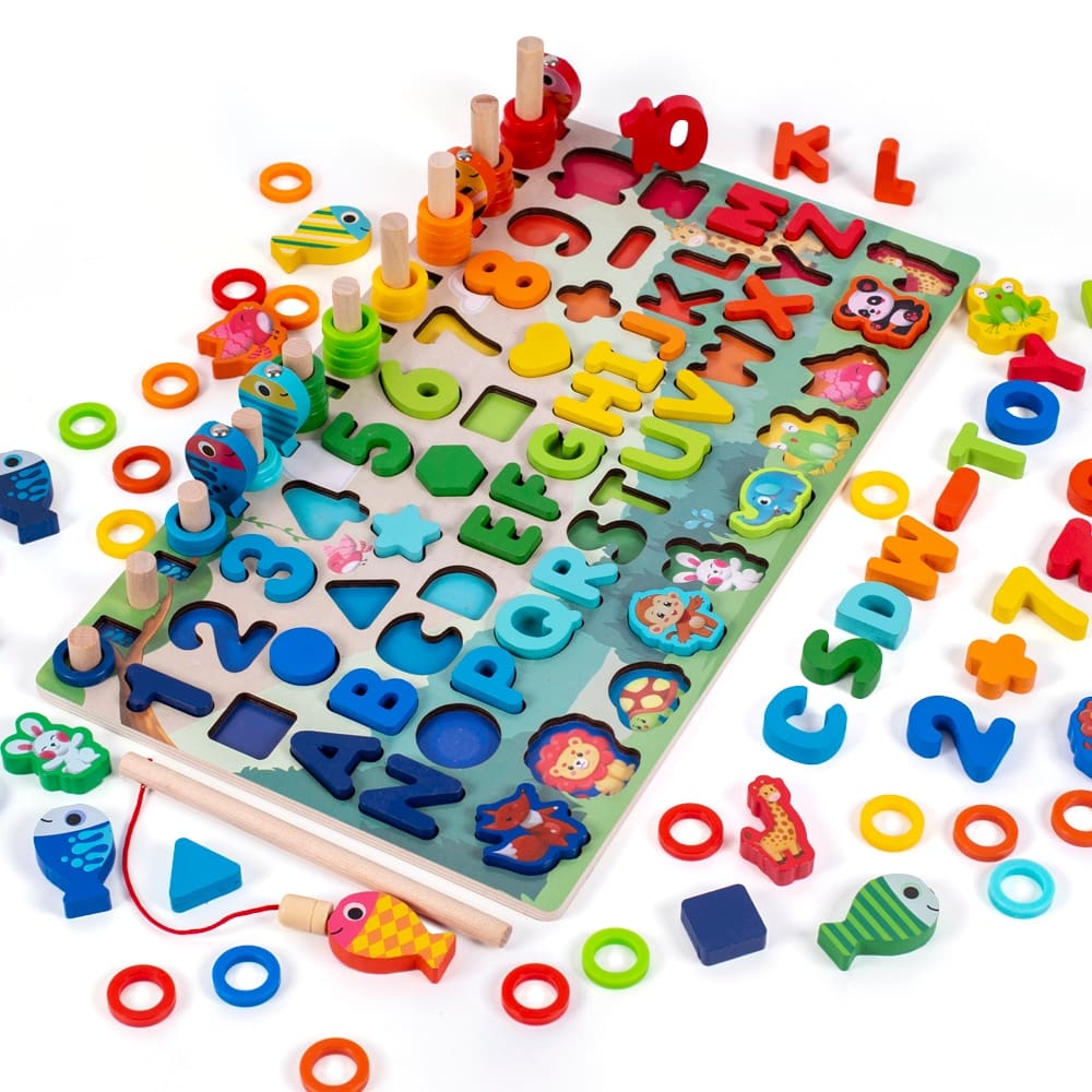 12 Variations Multi-function Wooden Educational Board Toy