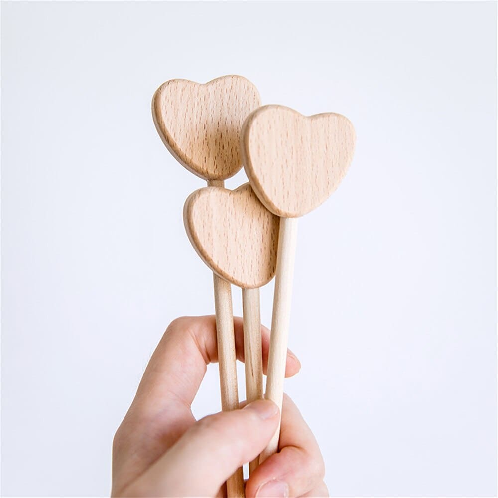 Wooden Baby Rattles Toy 2pcs