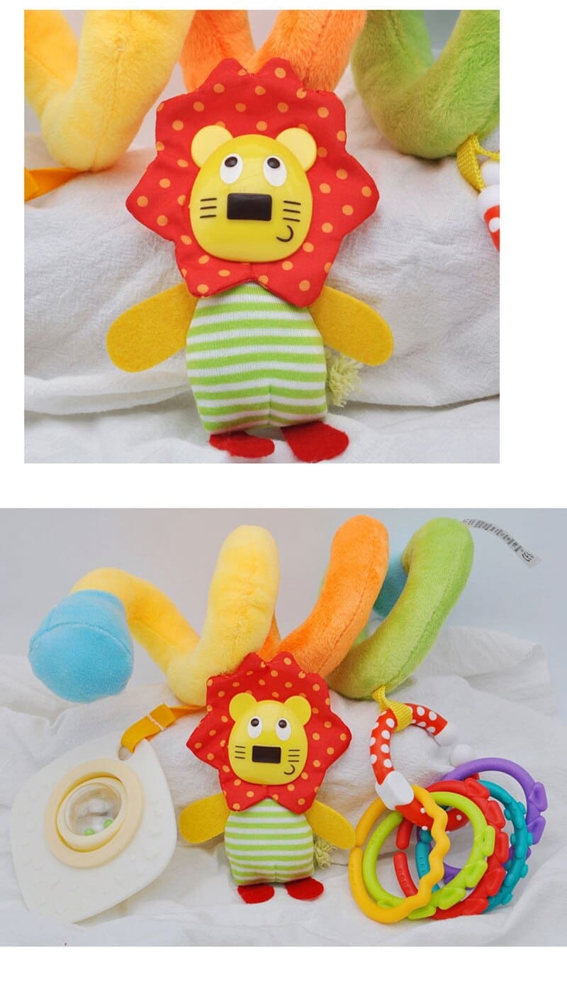 Cute Animals Hanging Spiral Baby Rattle Toy