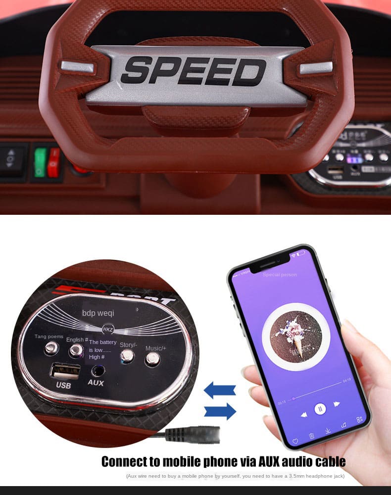 Mobile Phone intelligent Ride On Remote Control Electric Car