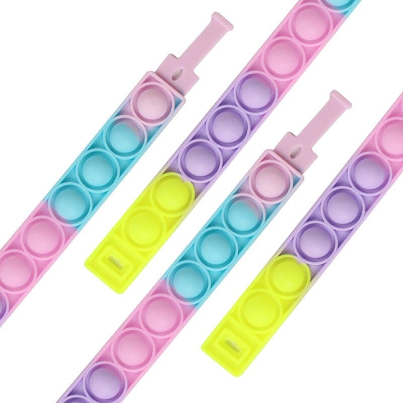 Push Bubble Silicone Bracelet Fidget Toy Pack