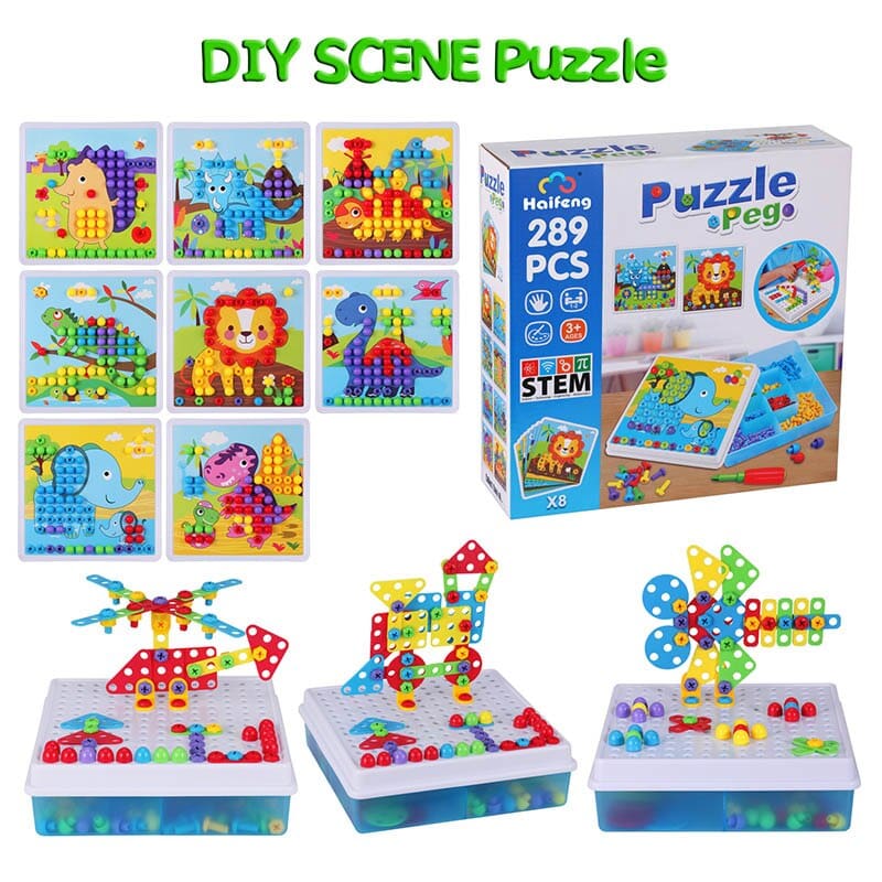 DIY Creative Mosaic Puzzle Building Blocks Toy