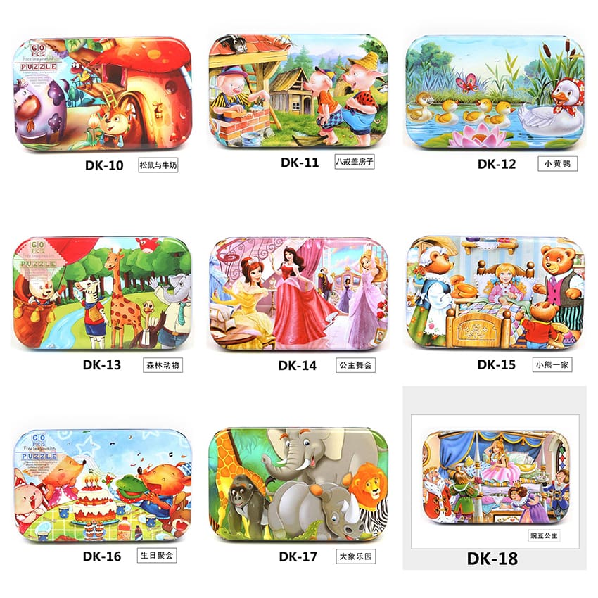 60 Pieces Wooden Jigsaw Puzzles for Kids