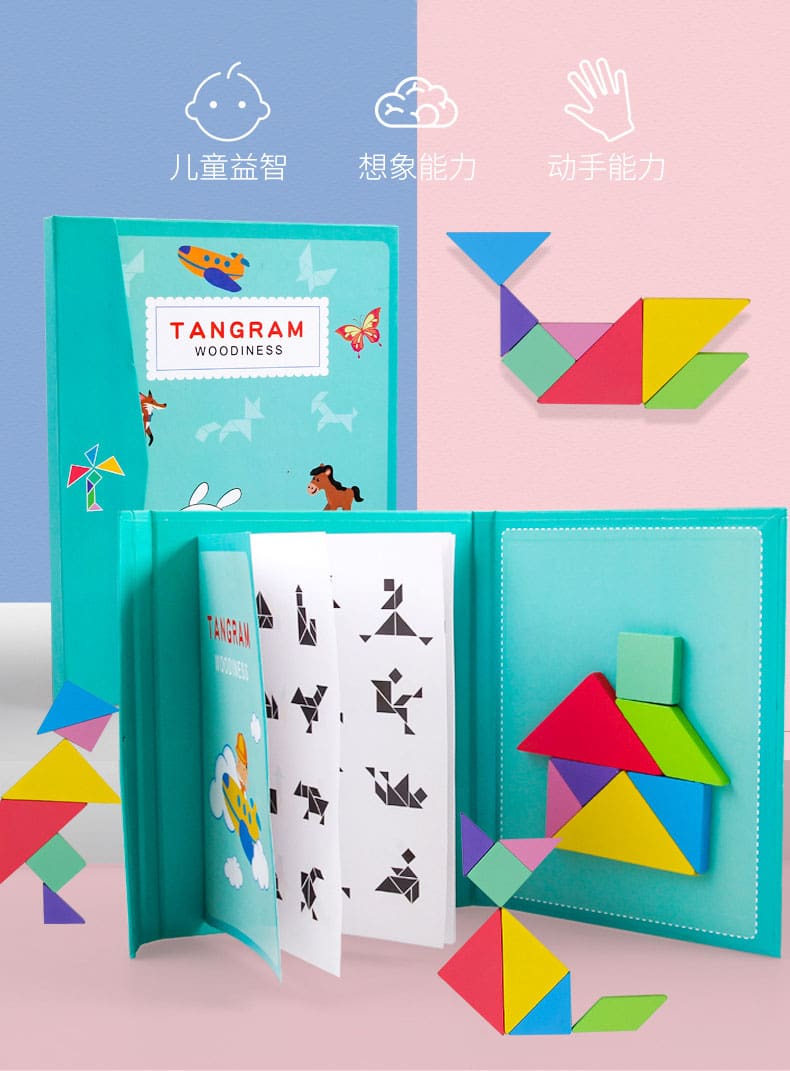Magnetic 3D Tangram Puzzle Toy for Kids