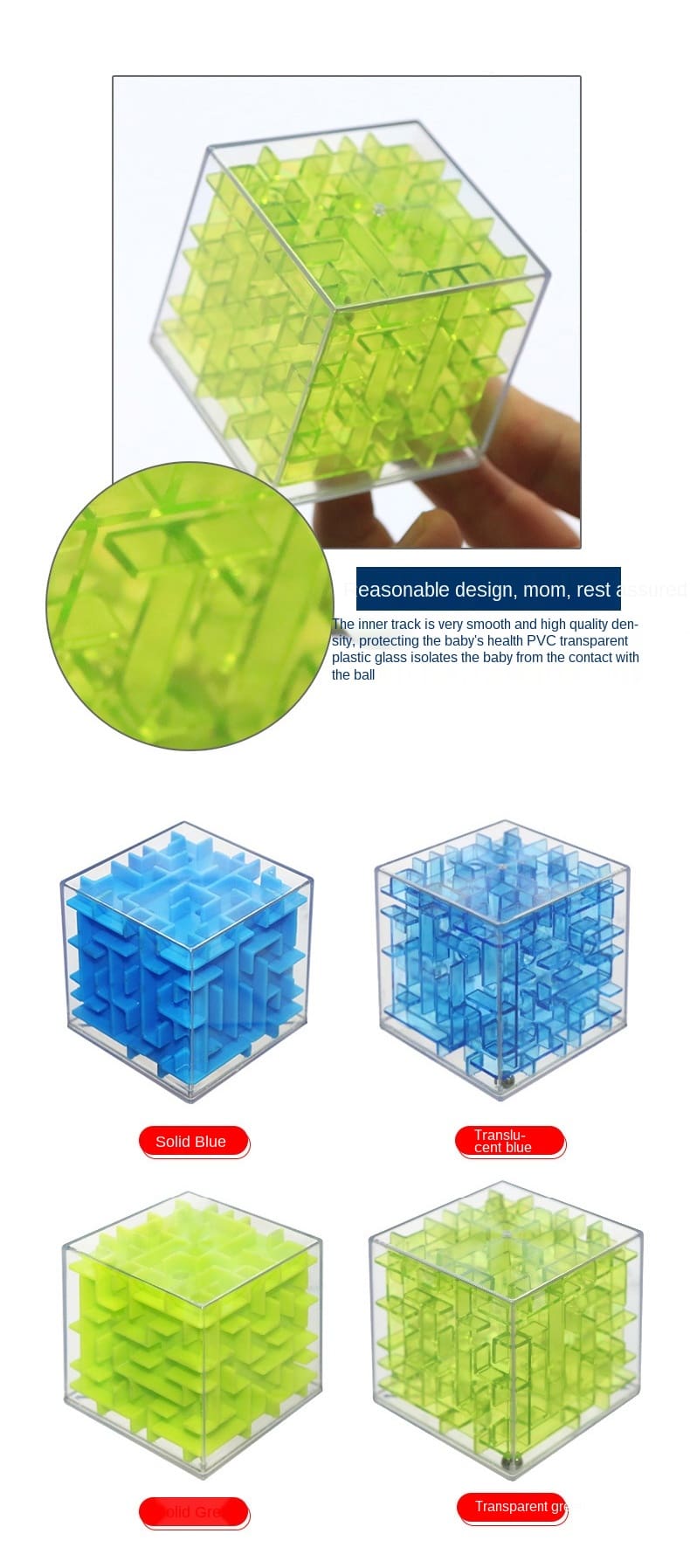 3D Maze Puzzle Cube Toy for Kids