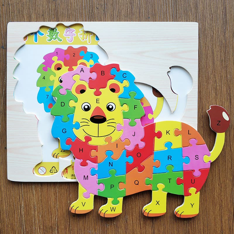 Animal Wooden Jigsaw Puzzle Toy for Kids