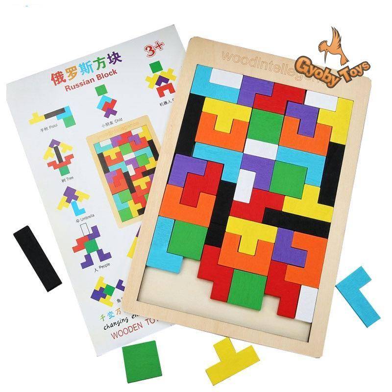 Colorful Wooden Tangram Puzzle Toy for Kids Mod2 GYOBY® TOYS