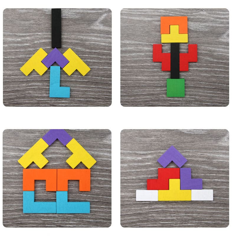 Colorful Wooden Tangram Puzzle Toy for Kids Mod2