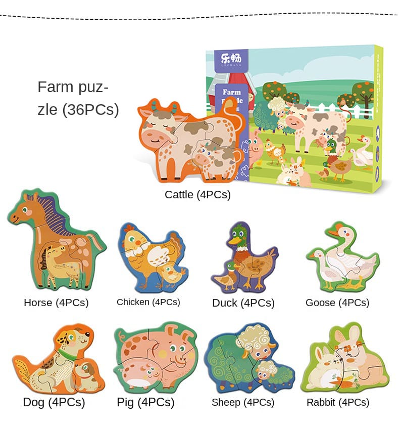 Funny Wooden Jigsaw Puzzle Toy for Kids