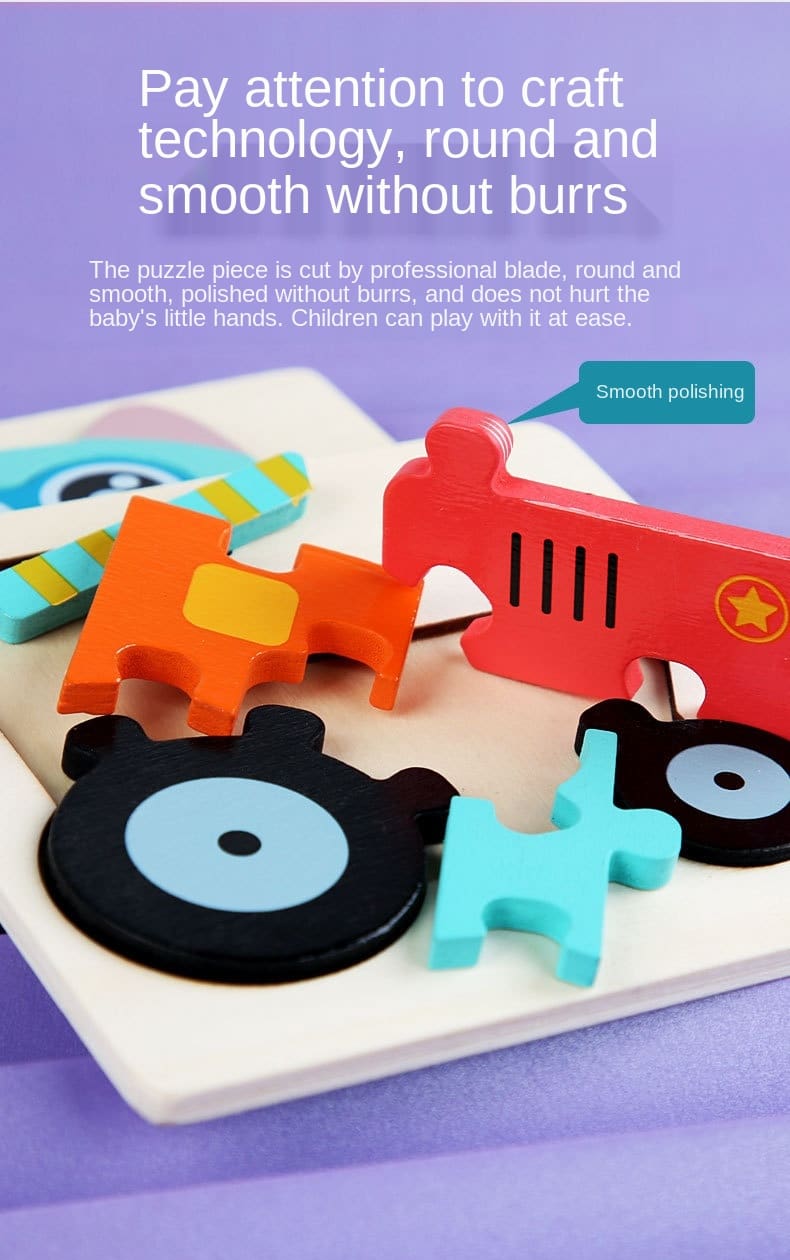 Colorful Wooden Buckle Puzzle Toy for Kids