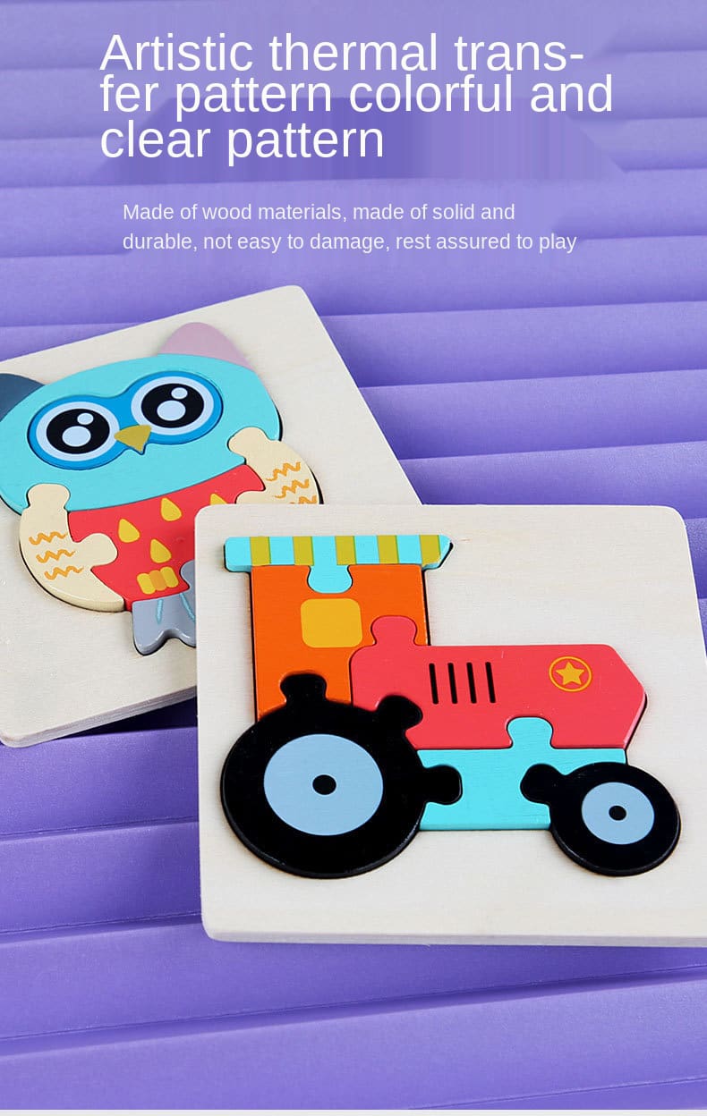Colorful Wooden Buckle Puzzle Toy for Kids
