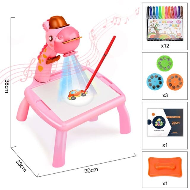 Led Projector Painting Art Drawing Board for Kids