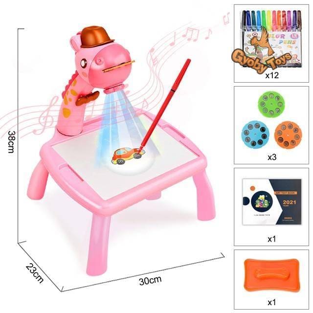 Led Projector Painting Art Drawing Board for Kids - GYOBY TOYS