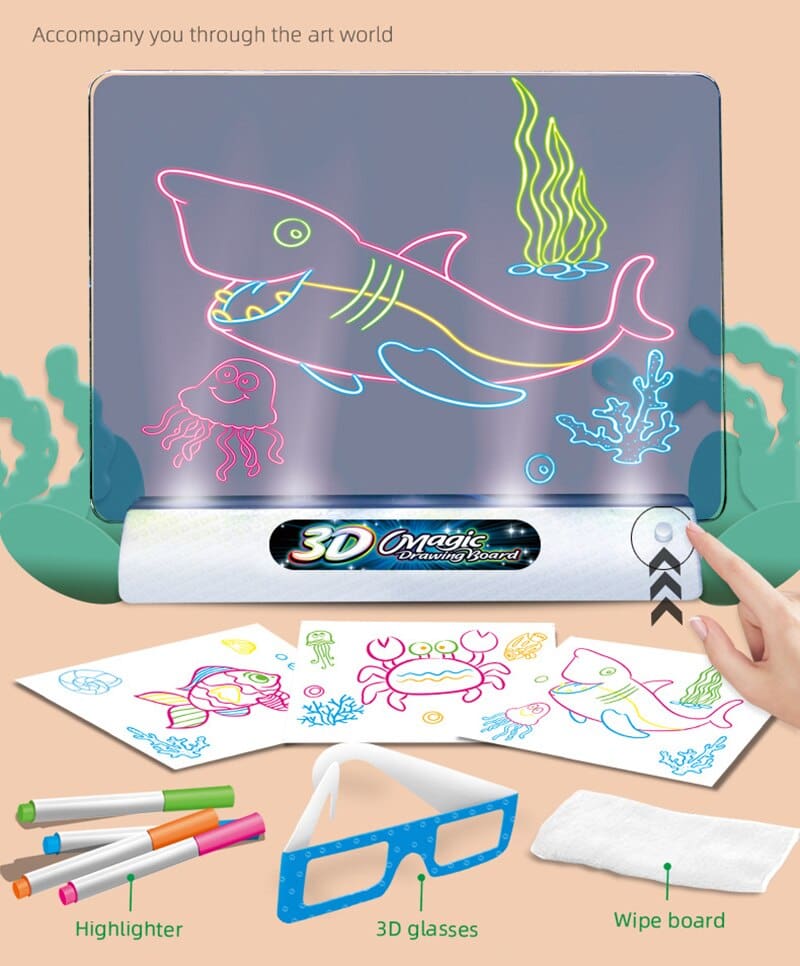 Soft Lighting Magic Drawing Board for Kids