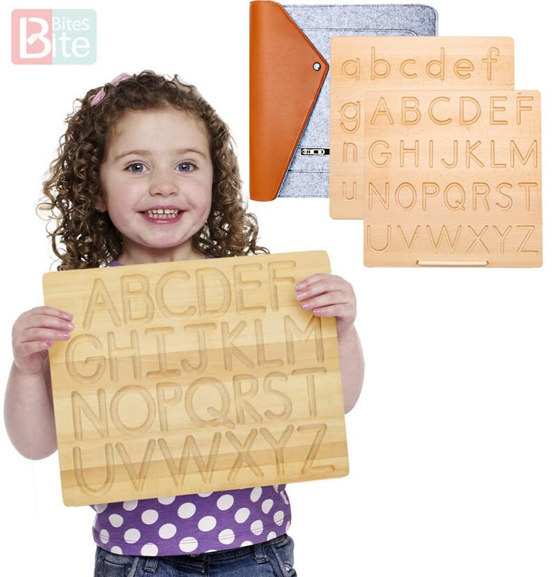 Wooden Alphabet Tracing Board Educational Toy