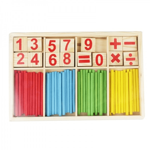 Colorful Bamboo Counting Sticks Math Toy for Toddler