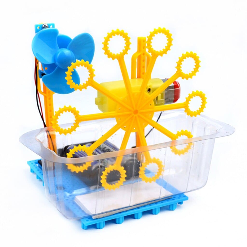 Children Educational DIY Automatic Bubble Machine Science Experiment Kits Educational Toys