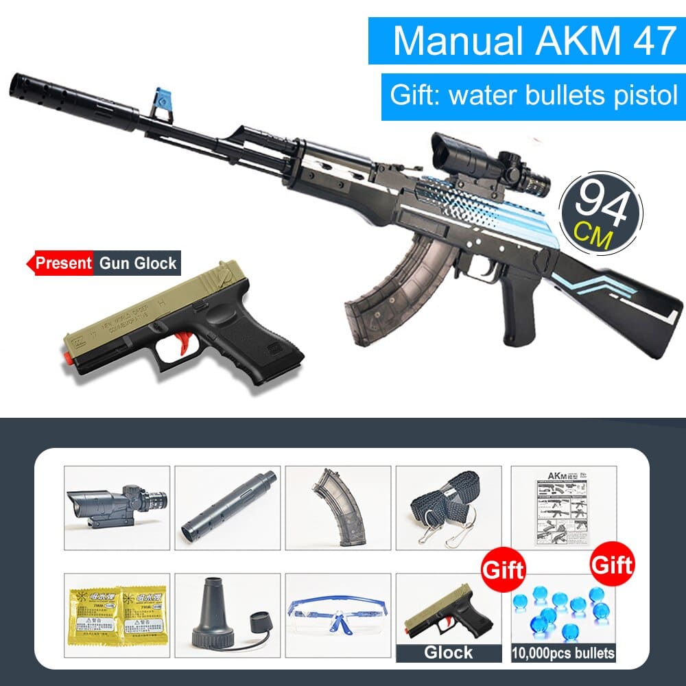 Outdoor Shooting AK47 Water Bullet Gun Toy