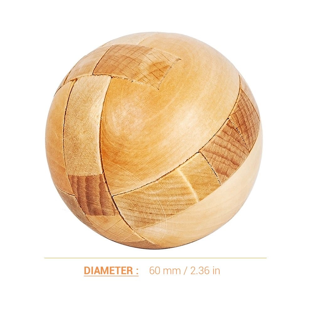 Wooden Sphere Lock Puzzle Toy