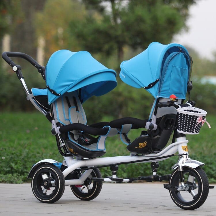 Double Seat Tricycle Bike for Twins Child