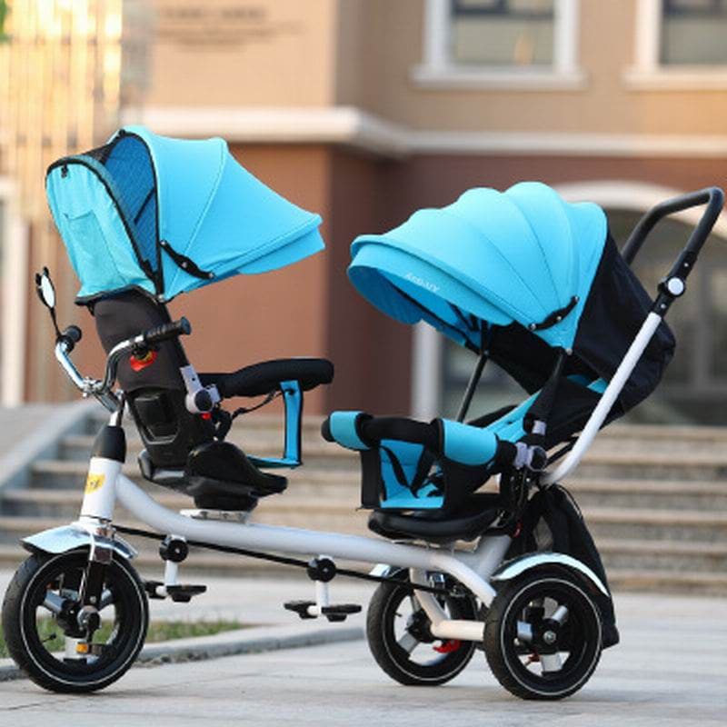 Double Seat Tricycle Bike for Twins Child