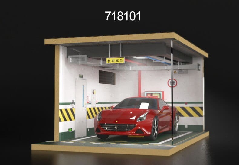 1:18 Car Model Parking Lot Model Underground Garage Toy