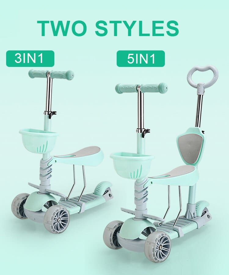 5 In 1 Folding Foot Child Scooter