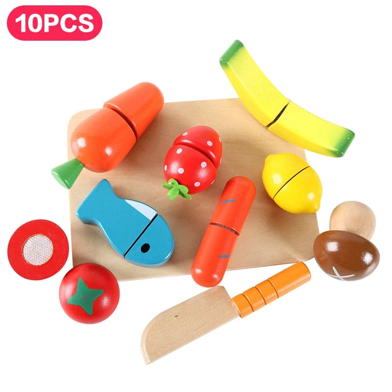 Cut Fruits And Vegetables Kitchen Pretend Play Toy