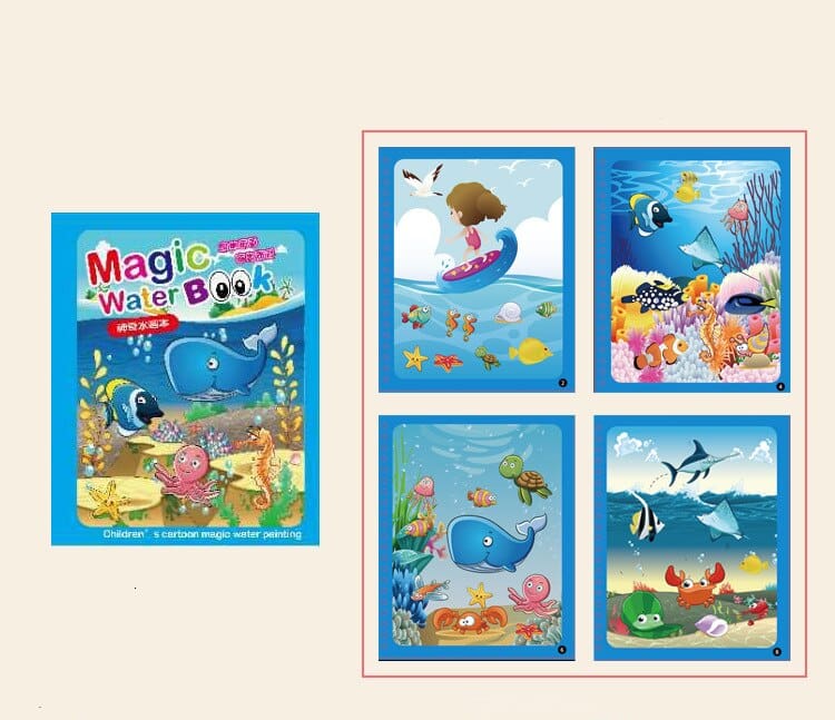 Montessori Magic Water Drawing Book for Kids Birthday Gift