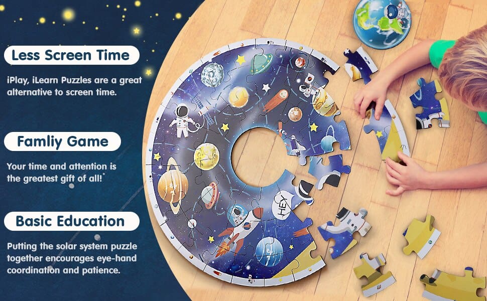 Space Planet Wooden Jigsaw Puzzle Toy Gift