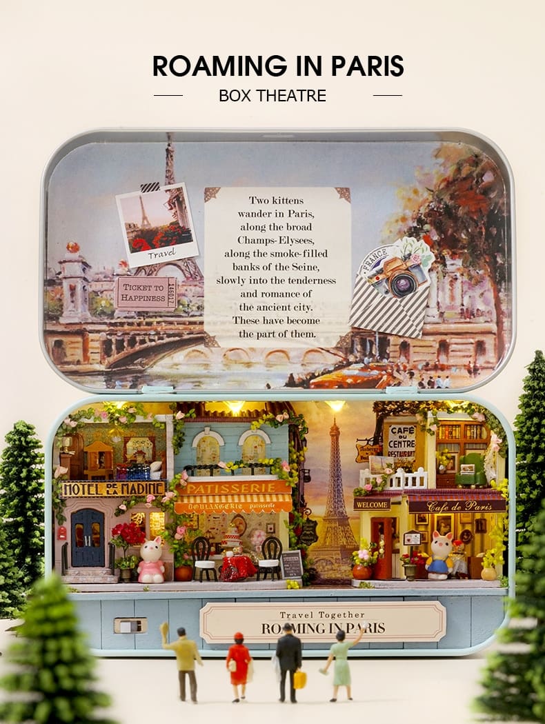 DIY Happiness Dollhouse Theatre Box Toy Kit
