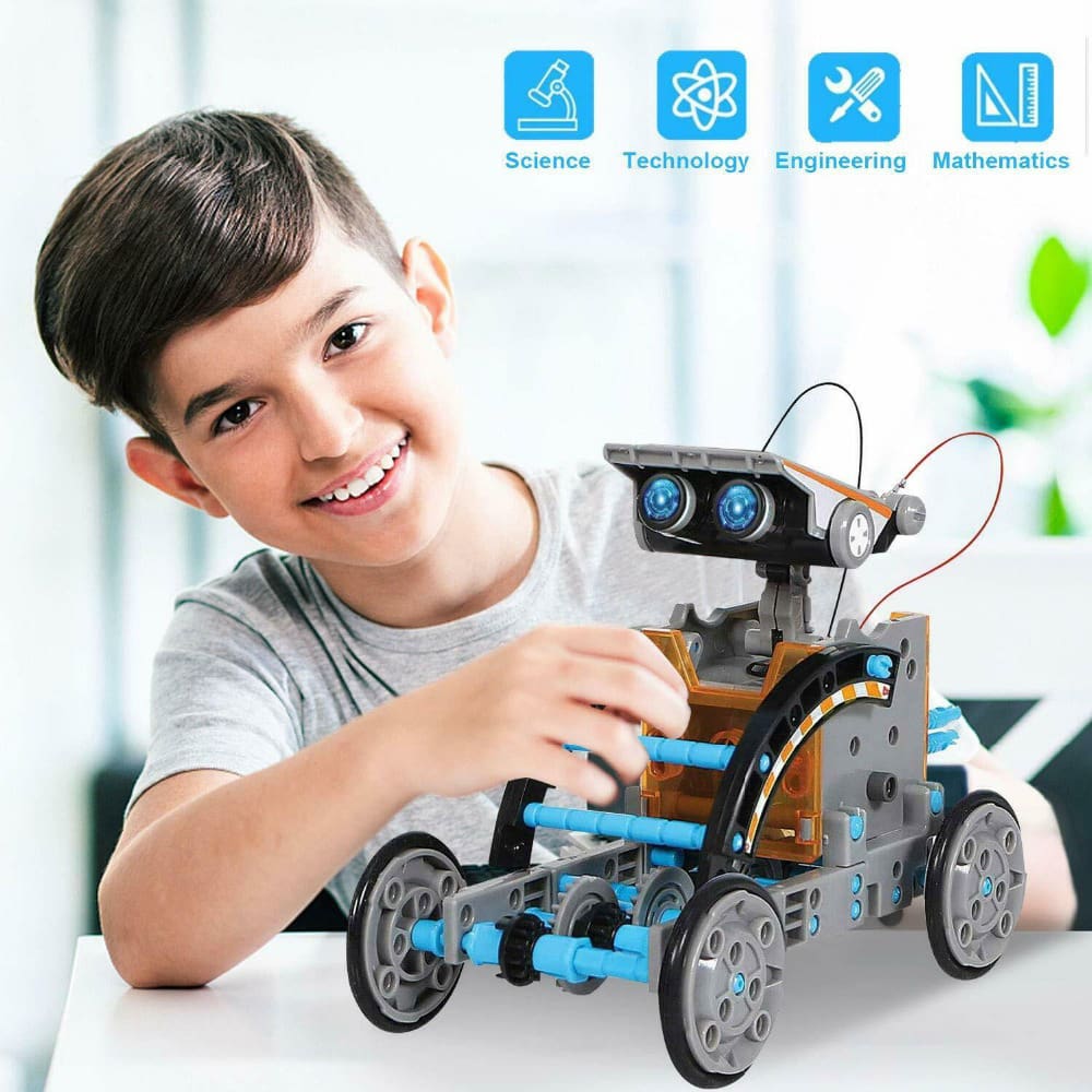 Solar Powered Robot Creative Educational Toy for Kids