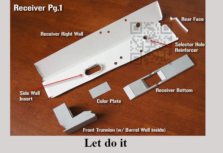 Gun Model Paper Assembled Toy Sets