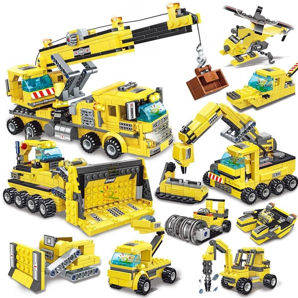8in1 Engineering Truck Building Blocks Toy