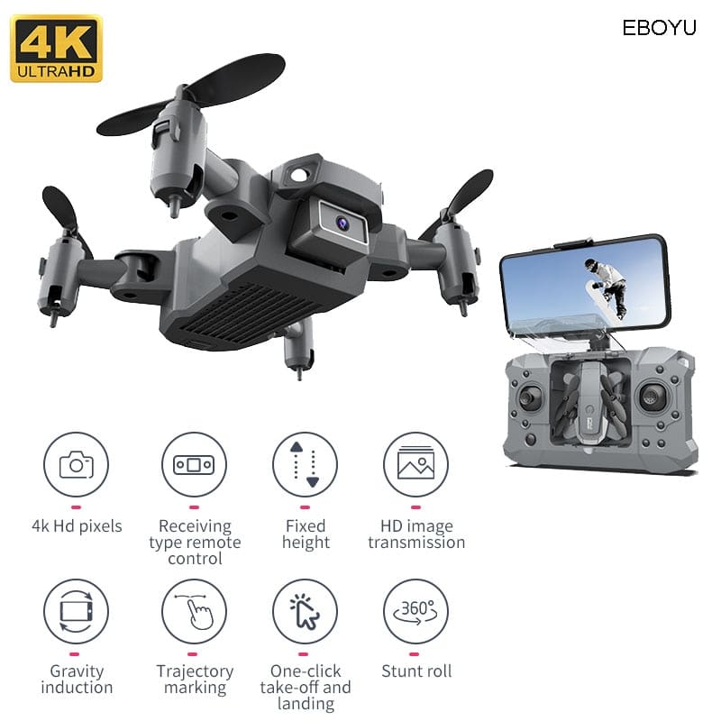 EBOYU KY905 Mini RC Drone with 4K/1080P HD Camera for Kids Gift